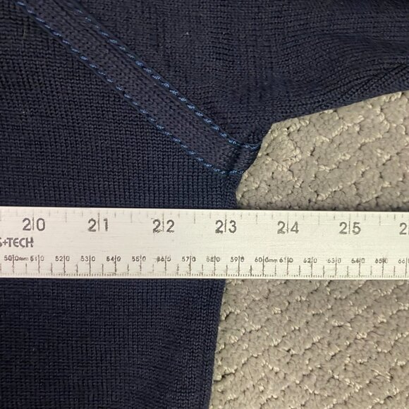 Paul & Shark Yachting Sweater Men's XL Blue Wool Collared 1/2 Button Collar - Picture 9 of 10